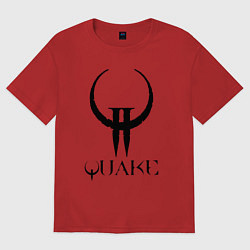 Футболка оверсайз женская Quake II logo, цвет: красный