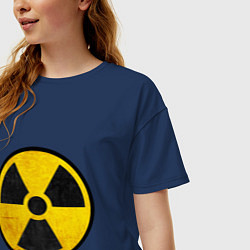 Футболка оверсайз женская Atomic Nuclear, цвет: тёмно-синий — фото 2