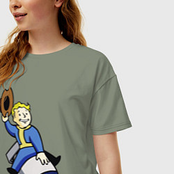 Футболка оверсайз женская Vault boy - bomb rider, цвет: авокадо — фото 2