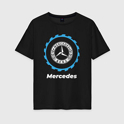 Футболка оверсайз женская Mercedes в стиле Top Gear, цвет: черный
