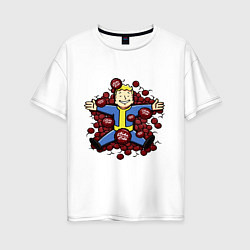 Женская футболка оверсайз Vault boy caps