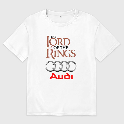Женская футболка оверсайз Audi - властелин колец / Белый – фото 1