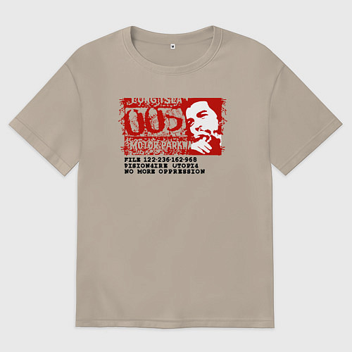 Женская футболка оверсайз Че Гевара гранж / Миндальный – фото 1