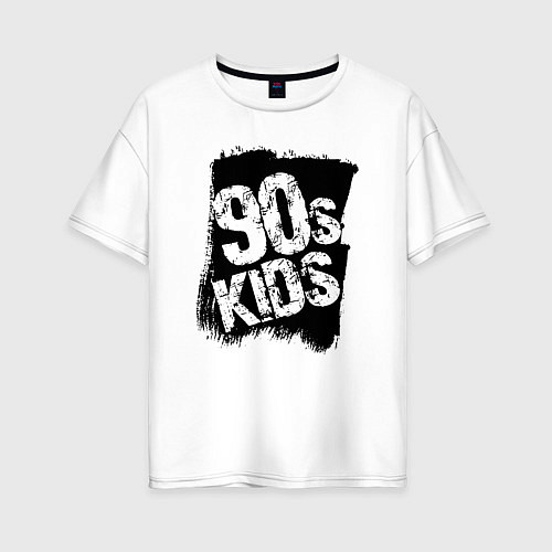 Женская футболка оверсайз Дети девяностых / Белый – фото 1