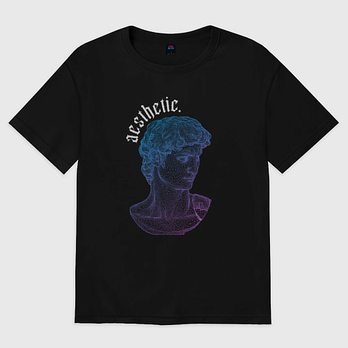 Женская футболка оверсайз Давид Микеланджело aesthetic / Черный – фото 1