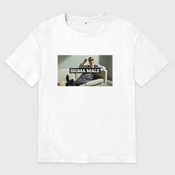 Футболка оверсайз женская Sigma male - Бэйтман, цвет: белый