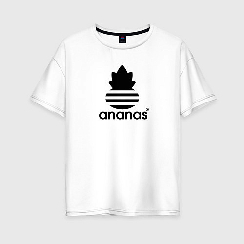 Женская футболка оверсайз Ananas - Adidas / Белый – фото 1