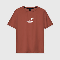 Футболка оверсайз женская Minimal goose, цвет: кирпичный