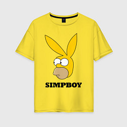 Женская футболка оверсайз Simpboy - rabbit Homer
