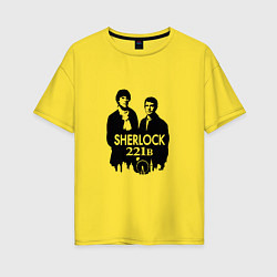 Женская футболка оверсайз Sherlock 221B