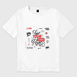 Футболка оверсайз женская Find your own path, цвет: белый