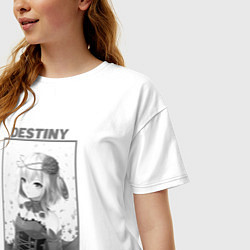 Футболка оверсайз женская Destiny BW Art - Takt Op Destiny, цвет: белый — фото 2