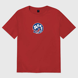 Футболка оверсайз женская Девятый вал, цвет: красный