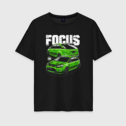 Женская футболка оверсайз Ford Focus art