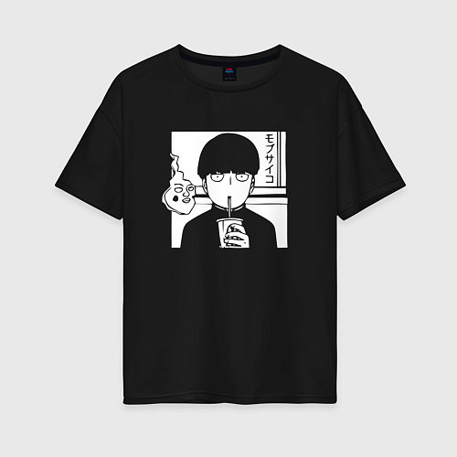 Женская футболка оверсайз Ekubo and Shigeo Kageyama / Черный – фото 1