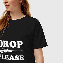 Футболка оверсайз женская Drop AWP Please, цвет: черный — фото 2