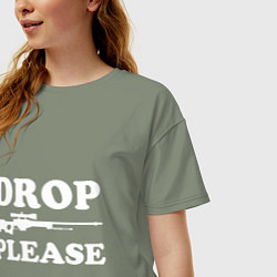 Футболка оверсайз женская Drop AWP Please, цвет: авокадо — фото 2