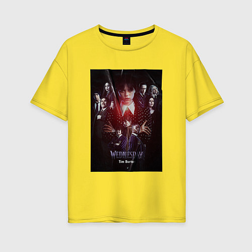 Женская футболка оверсайз Wednesday: Addams Family / Желтый – фото 1
