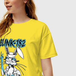 Футболка оверсайз женская Blink 182 bunny nurse, цвет: желтый — фото 2
