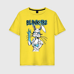 Футболка оверсайз женская Blink 182 bunny nurse, цвет: желтый