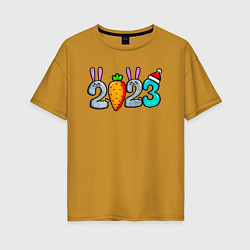 Женская футболка оверсайз Две тысячи двадцать третий новый год