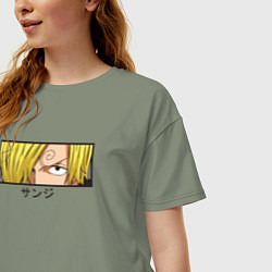 Футболка оверсайз женская Санджи, цвет: авокадо — фото 2