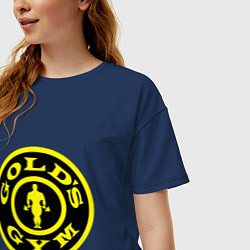 Футболка оверсайз женская Golds GYM, цвет: тёмно-синий — фото 2