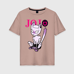 Футболка оверсайз женская Killer Queen - joke, цвет: пыльно-розовый