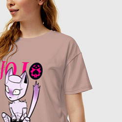 Футболка оверсайз женская Killer Queen - joke, цвет: пыльно-розовый — фото 2