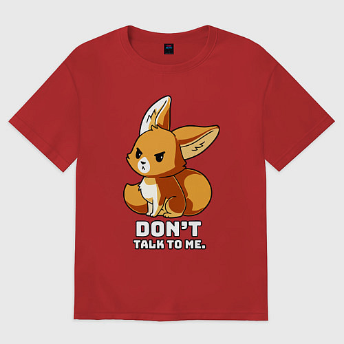 Женская футболка оверсайз Offended fox / Красный – фото 1