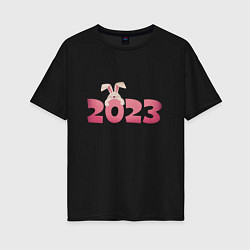 Женская футболка оверсайз Pink rabbit 2023