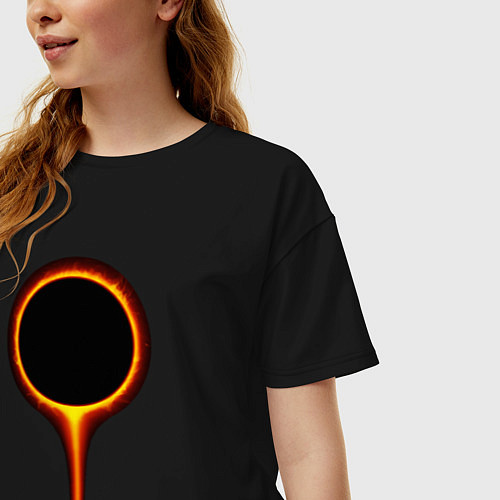 Женская футболка оверсайз Dark Souls / Черный – фото 3