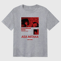 Футболка оверсайз женская Аса Митака - devil, цвет: меланж