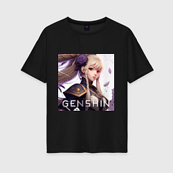 Женская футболка оверсайз Genshin Impact art