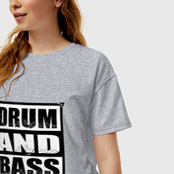 Футболка оверсайз женская DnB cube, цвет: меланж — фото 2