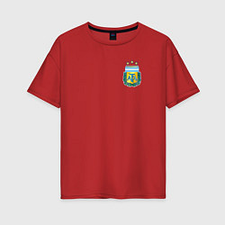Женская футболка оверсайз Герб федерации футбола Аргентины