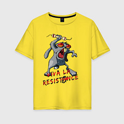 Женская футболка оверсайз La resistance