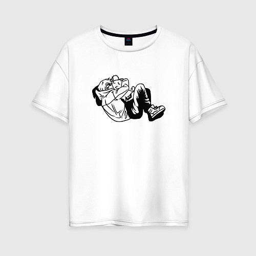 Женская футболка оверсайз Почита и Дэндзи арт / Белый – фото 1