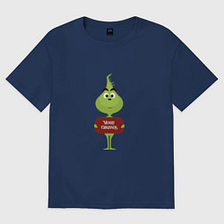 Футболка оверсайз женская Малыш гринч, цвет: тёмно-синий