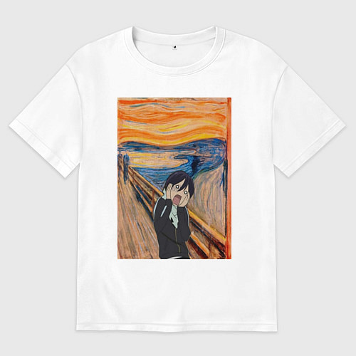 Женская футболка оверсайз Крик бездомный Бог / Белый – фото 1