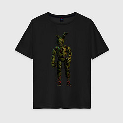 Футболка оверсайз женская Springtrap, цвет: черный