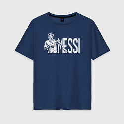 Футболка оверсайз женская Football Messi, цвет: тёмно-синий
