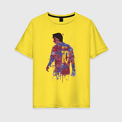 Женская футболка оверсайз Color Messi