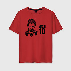 Женская футболка оверсайз Messi 10