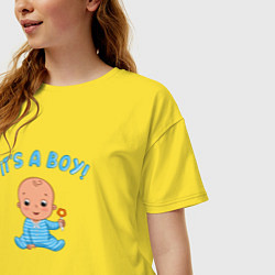 Футболка оверсайз женская Это мальчик!, цвет: желтый — фото 2