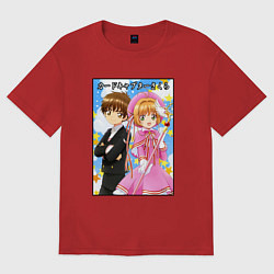 Женская футболка оверсайз Cardcaptor Sakura - characters