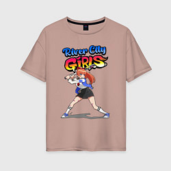Женская футболка оверсайз River city girls - Kyoko