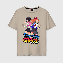 Женская футболка оверсайз River city girls - fighting