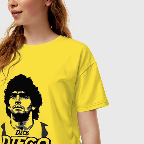 Женская футболка оверсайз Dios Diego / Желтый – фото 3