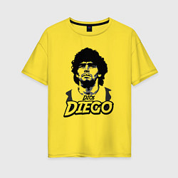 Футболка оверсайз женская Dios Diego, цвет: желтый